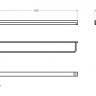 Полотенцедержатель подвесной 608х76 мм ART&MAX AM-F-8912
