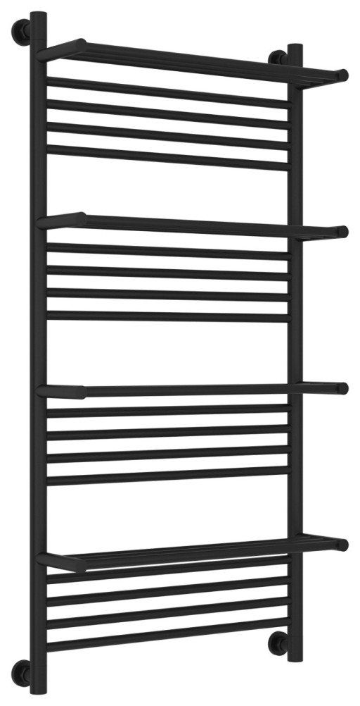 Полотенцесушитель водяной Сунержа Богема 4 полки+ 1200х600 Матовый чёрный