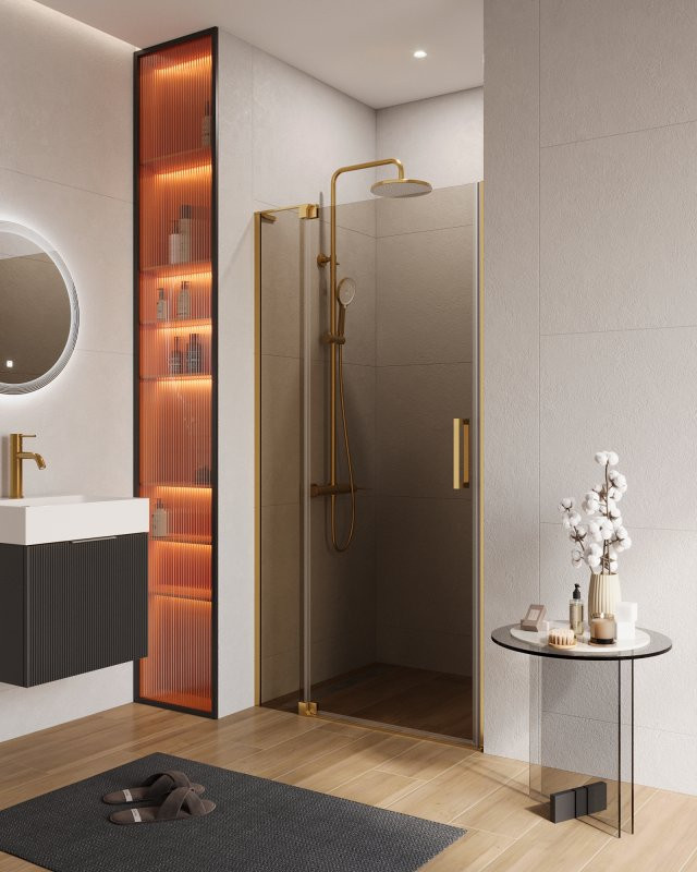 Душевая дверь в нишу SLIDER-B-1 Cezares SLIDER-B-1-100/110-GRIGIO-BORO