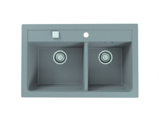 Мойка ALVEUS GRANITAL ATROX 50 CONCRETE - G81 в комплекте с сифоном 1132822,