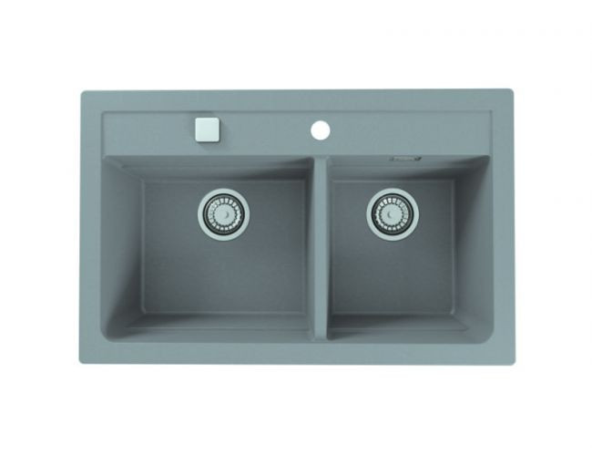 Мойка ALVEUS GRANITAL ATROX 50 CONCRETE - G81 в комплекте с сифоном 1132822,
