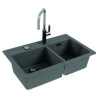 Мойка ALVEUS GRANITAL ATROX 50 CONCRETE - G81 в комплекте с сифоном 1132822,