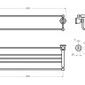 Полка для полотенец 650x115x220 ART&MAX CZR-F-8980