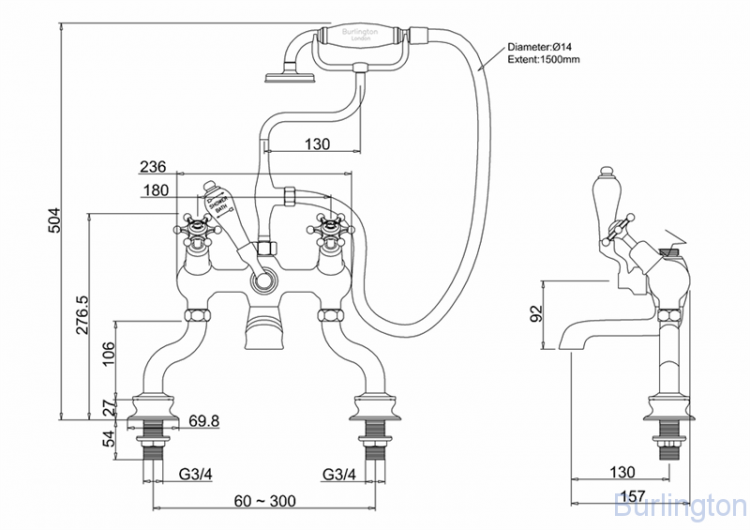 Смеситель для ванны 