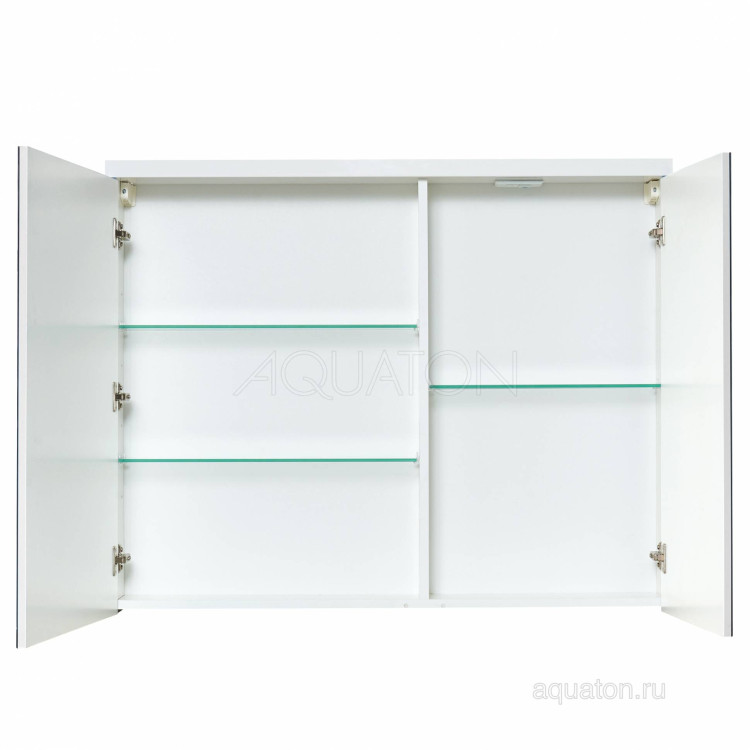 Зеркальный шкаф Aquaton Брук 100 белый 1A200702BC010