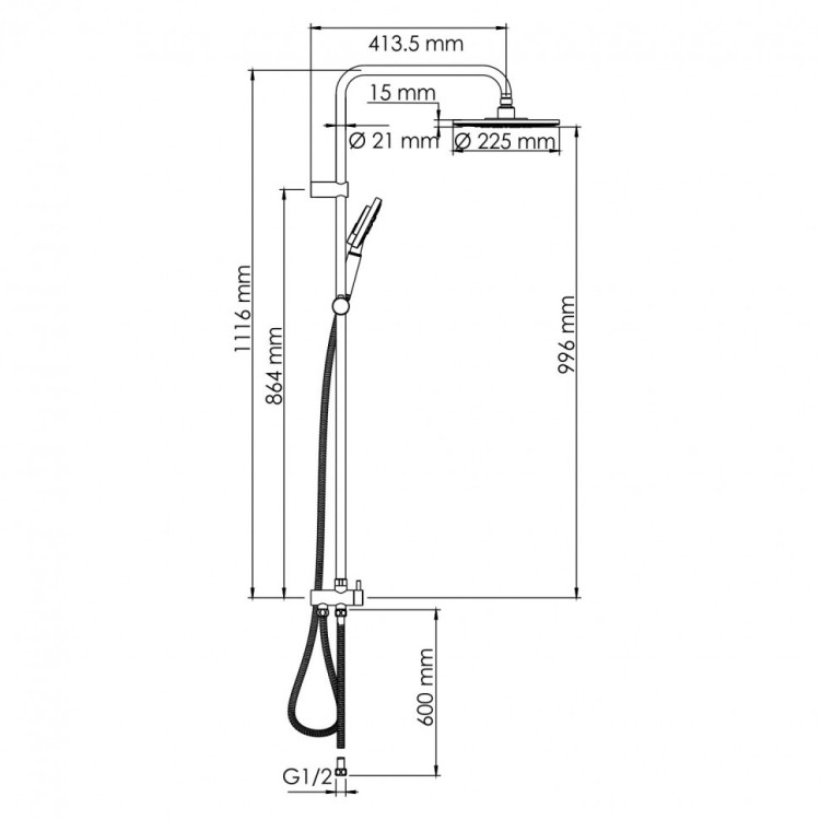 WasserKRAFT A039 Душевой комплект