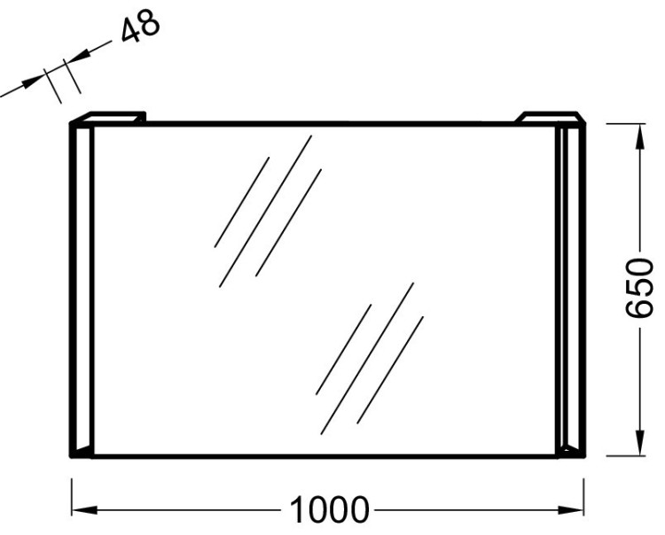 Зеркало 100 см Jacob Delafon REVE EB576-NF