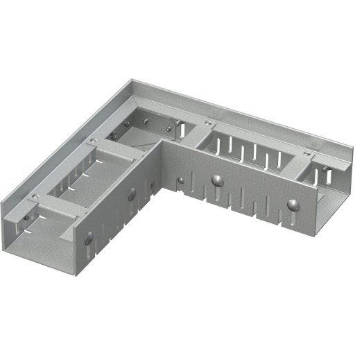 Дренажный угловой желоб 75 мм регулируемый, оцинкованная сталь Alcadrain ADZ101VR