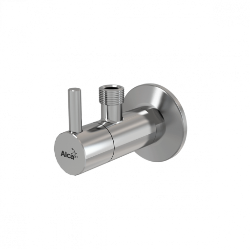 Угловой вентиль с фильтром 1/2&quot;×3/8&quot;, круглый Alcadrain ARV001