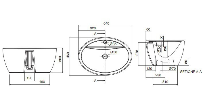 Раковина Scarabeo Matty 8056R