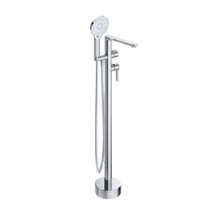 Напольный смеситель для ванны и душа, однорычажный с ручным душем Cezares LUX-VDP-01