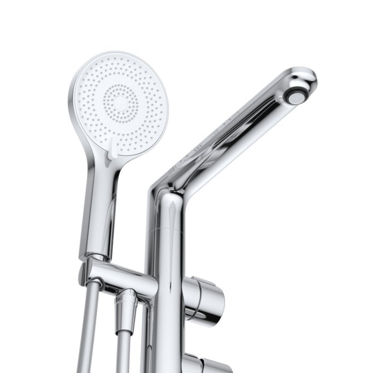 Напольный смеситель для ванны и душа, однорычажный с ручным душем Cezares LUX-VDP-01