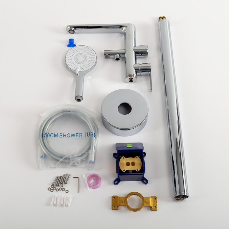 Напольный смеситель для ванны и душа, однорычажный с ручным душем Cezares LUX-VDP-01