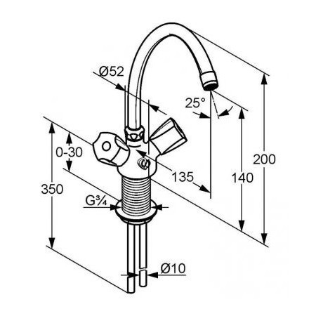 Смеситель для раковины Kludi Standard 210580515