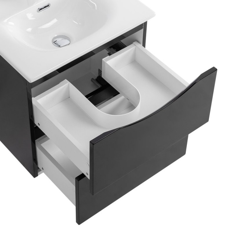 База под раковину подвесная с двумя выкатными ящиками BelBagno MARINO-CER-MINI-600-2C-SO-BL-P