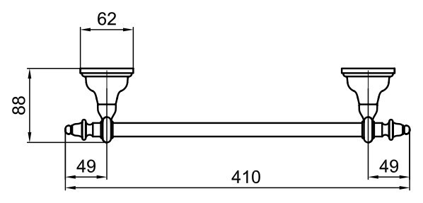 Держатель для полотенец Webert Ottocento 41 AM500501
