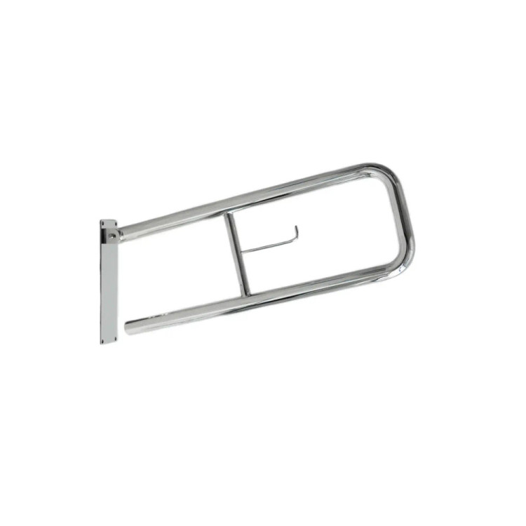 Поручень настенный откидной с бумагодержателем 800*230 мм, POR-0000005