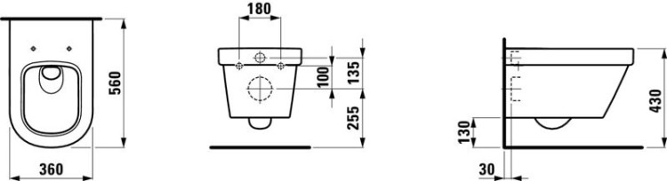 Унитаз Laufen LB 3 8.2068.0 подвесной