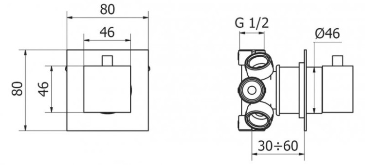 Встраиваемый 5-ти позиционный переключатель CZR-DEV5-01-Cr Cezares CZR-DEV5-01-Cr