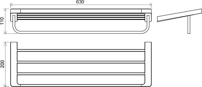 Полотенцедержатель Ravak 10° X07P327 тройной