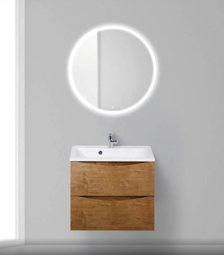 База под раковину подвесная с двумя выкатными ящиками, 650x450x500 BelBagno MARINO-650-2C-SO-BL-P