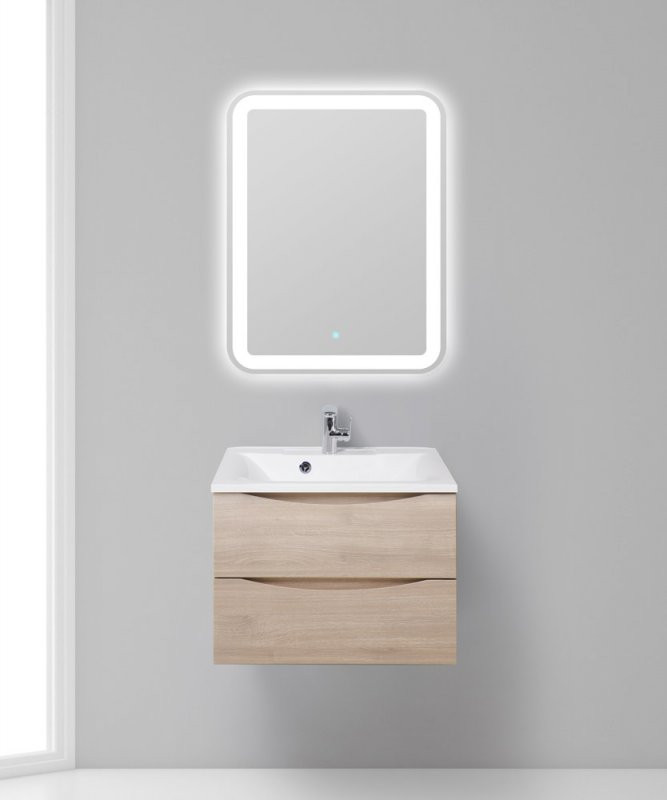 База под раковину подвесная с двумя выкатными ящиками, 650x450x500 BelBagno MARINO-650-2C-SO-BL-P