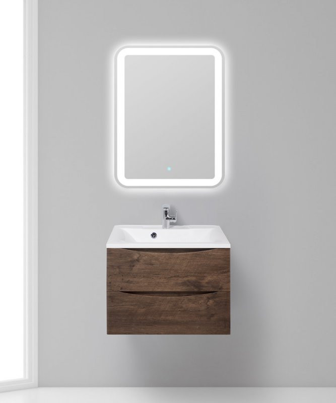 База под раковину подвесная с двумя выкатными ящиками, 650x450x500 BelBagno MARINO-650-2C-SO-BL-P