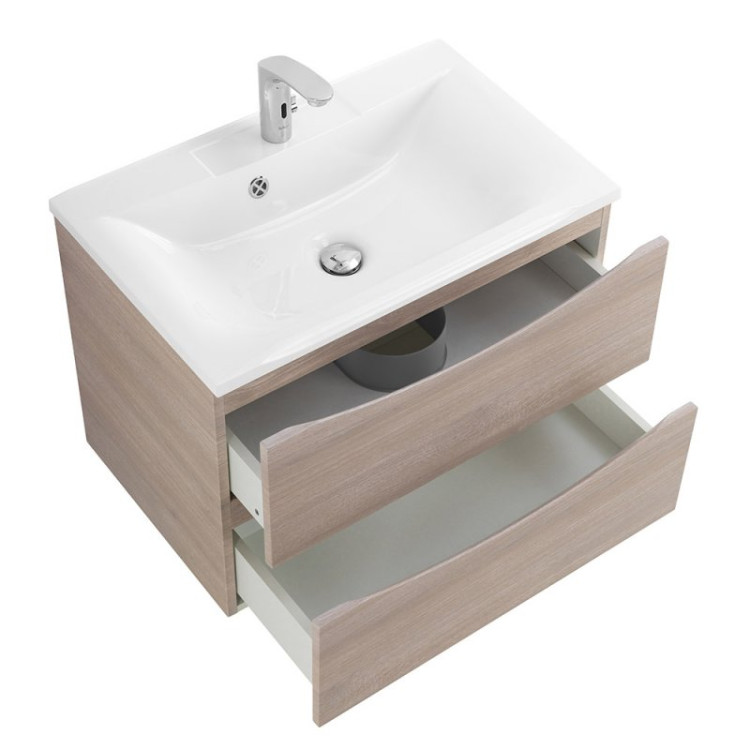 База под раковину подвесная с двумя выкатными ящиками, 650x450x500 BelBagno MARINO-650-2C-SO-BL-P