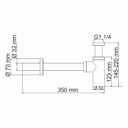 WasserKRAFT A094 Сифодля раковины