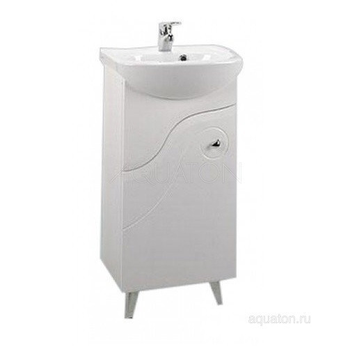 Тумба под раковину Aquaton Колибри 45 левый белый 1A065201KO01L