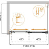 Душевой уголок TANDEM-SOFT-AH-2 Cezares TANDEM-SOFT-AH-2-120/100-P-Cr-L