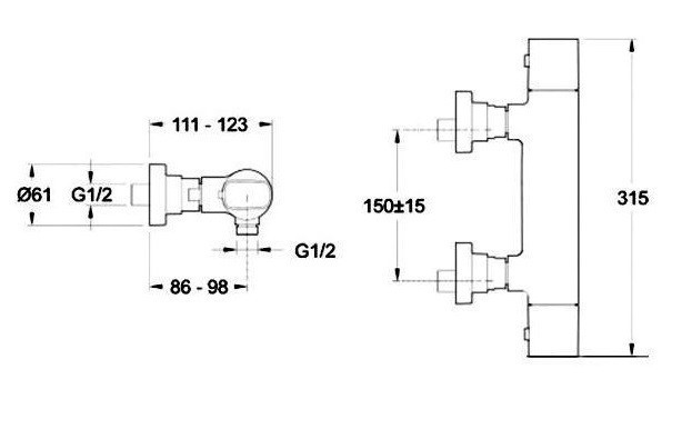 Смеситель для душа Jacob Delafon Aleo E72352-CP