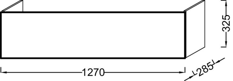 Основа для мебели 117 см, белый блестящий Jacob Delafon STRUKTURA EB1298-N18
