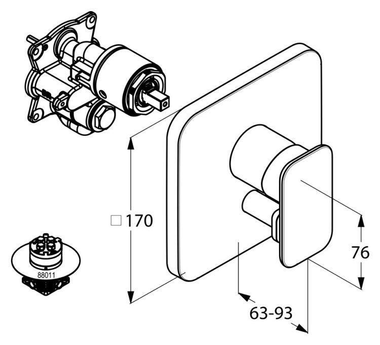 Смеситель для душа Kludi E2 496500575