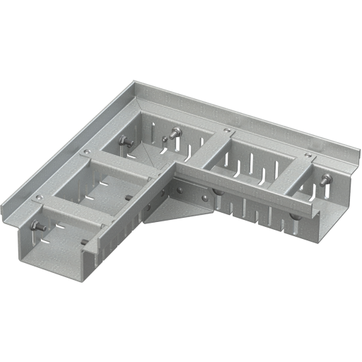 Дренажный угловой желоб 100 мм регулируемый, оцинкованная сталь Alcadrain ADZ102VR