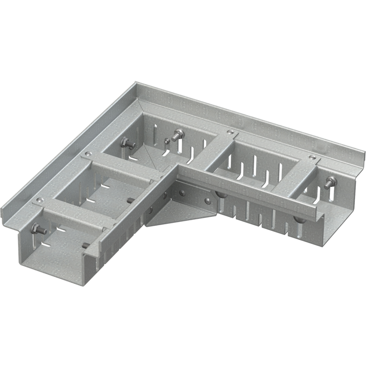 Дренажный угловой желоб 100 мм регулируемый, оцинкованная сталь Alcadrain ADZ102VR