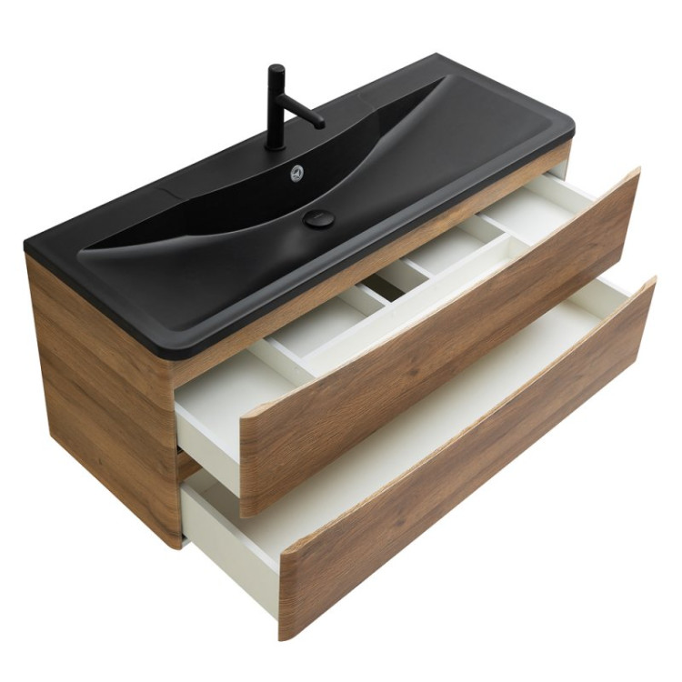 База под раковину подвесная с двумя выкатными ящиками 1200x450x500 BelBagno ACQUA-1200-2C-SO-PS