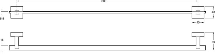 Полотенцедержатель, 60 см. Jacob Delafon EO E77869-CP