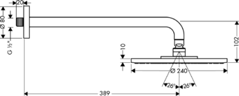 Верхний душ Hansgrohe Raindance 33 27474000
