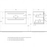 База под раковину подвесная с двумя выкатными ящиками Cezares ECO-CER-N-800-2C-SO-BL