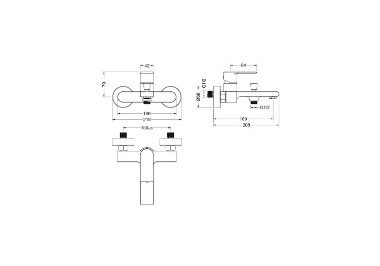 Душевой комплект наружного монтажа Aquatek ЛИРА AQ1430CR
