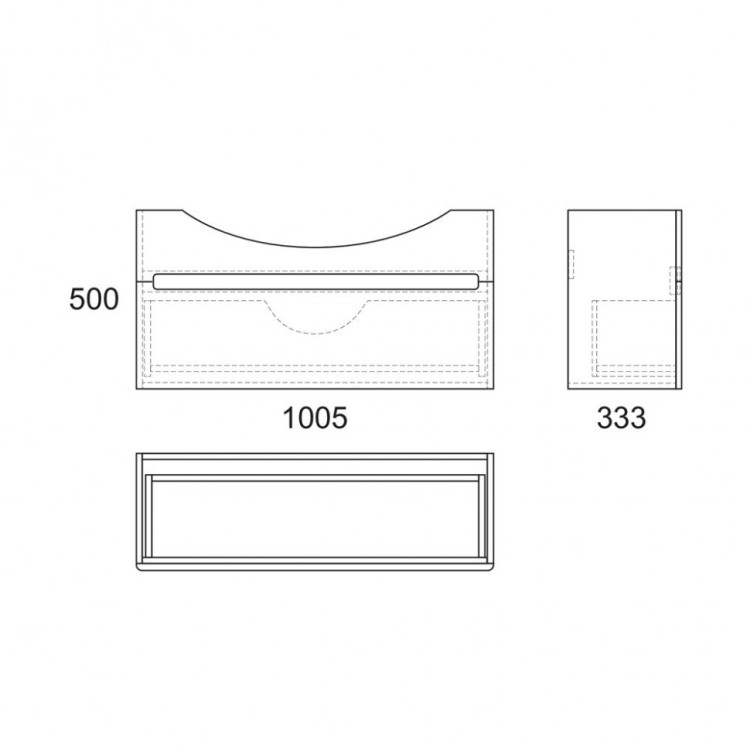 Тумба под раковину Owl 1975 Lagerta 105 подвесная