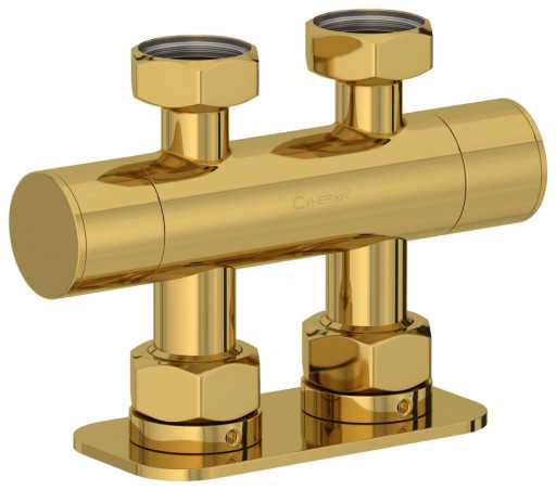 Вентиль 2х3/4&quot; Сунержа прямой скрытый-скрытый EU50 Золото