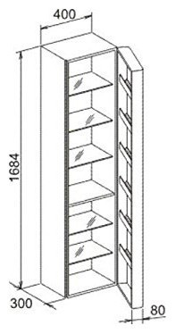 Шкаф пенал Keuco Elegance 31630 363601