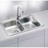 Мойка LINE 90 NAT-90 790X500 2X в компл. с сифоном 1130555,