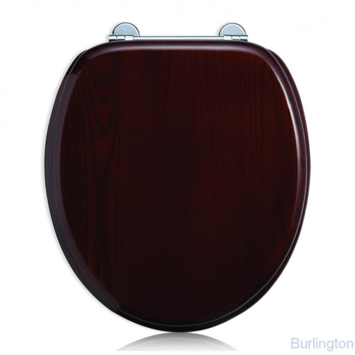 Сиденье на петлях с микролифтом, красное дерево (матовое) [S42]