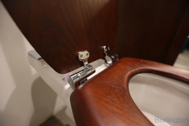 Сиденье на петлях с микролифтом, красное дерево (матовое) [S42]