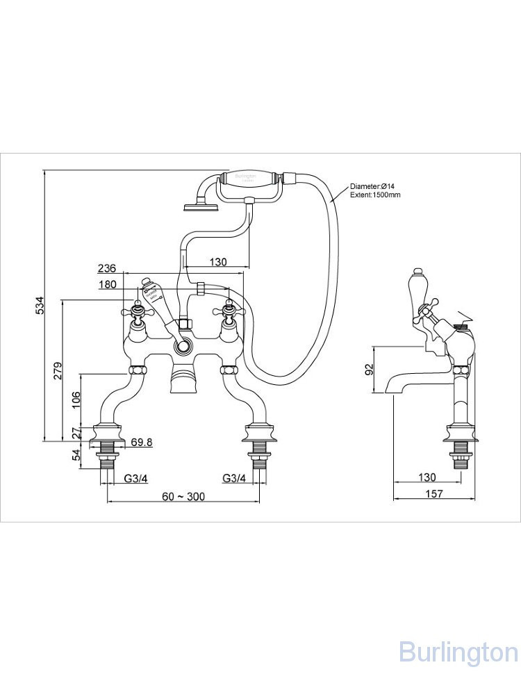 Смеситель для ванны 