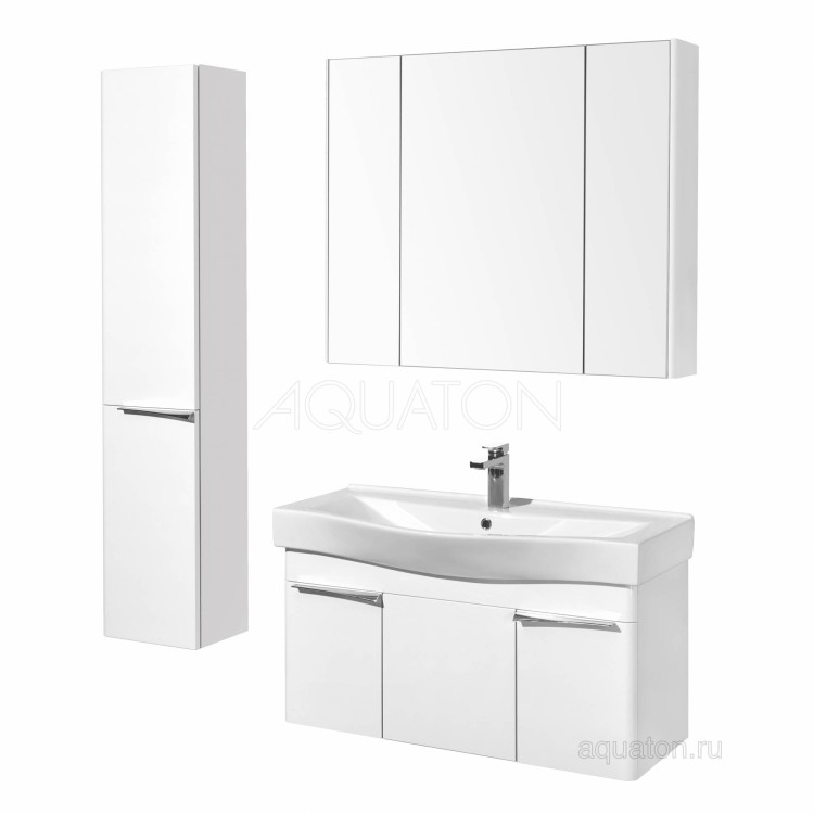 Тумба под раковину Aquaton Беверли 100 белый 1A236701BV010