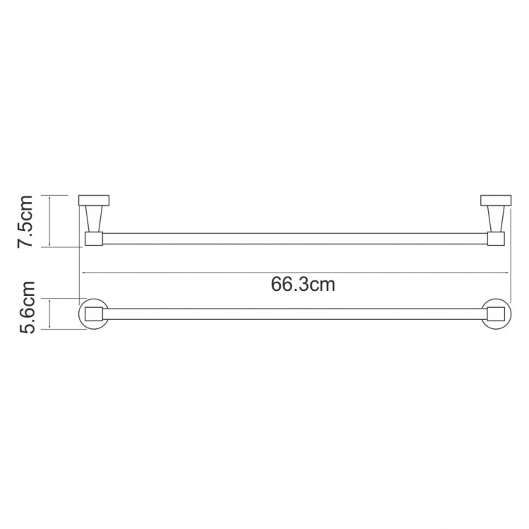 WasserKRAFT Isen K-4030 Держатель полотенец одинарный